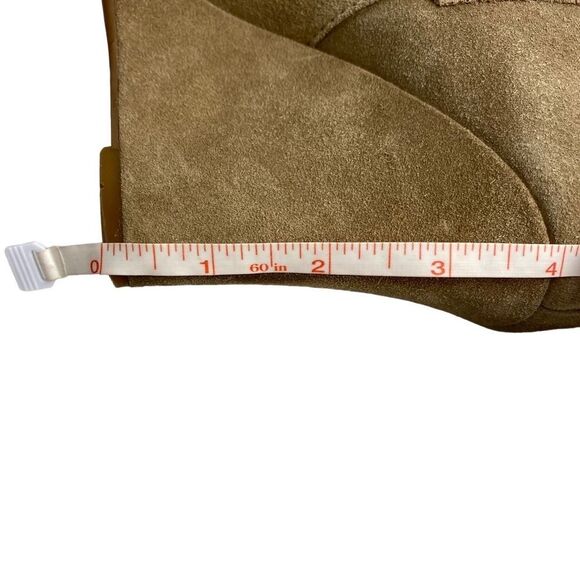 Nine West Women's Gottarun Wedge Leather Suede Light Brown Taupe Boots Size 9 - Picture 7 of 10